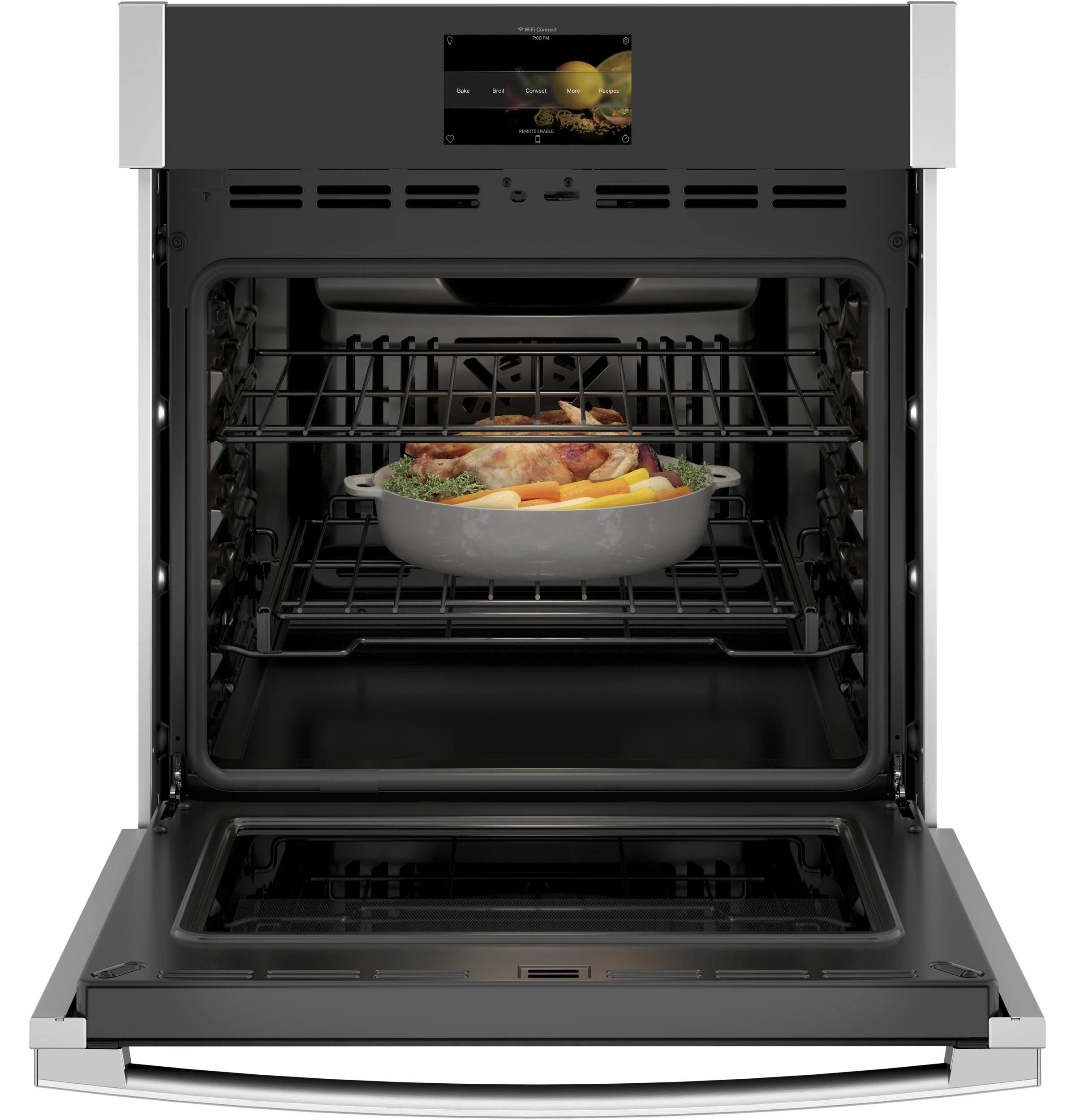 Single Wall Electric Oven Black Stainless Steel R5095