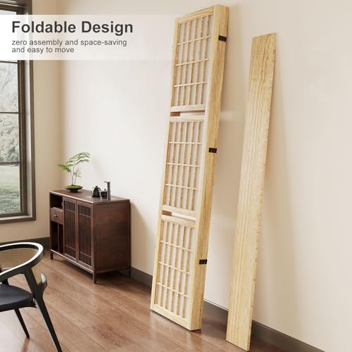 Japanese Shoji Style Folding Room Divider, 4 Panels, Black G5567