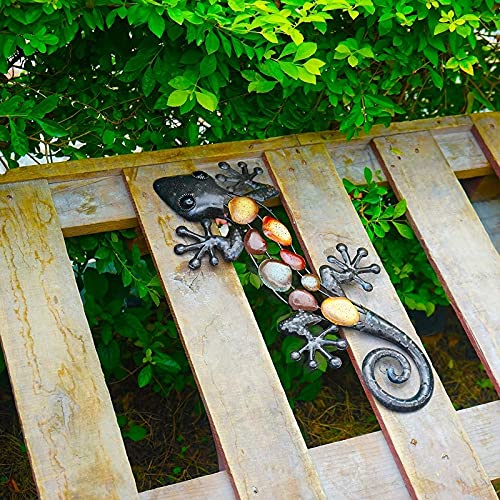 Metal Gecko Wall Decoration for Garden Outdoor C2333