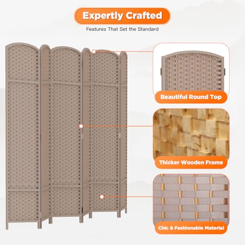 4 Panel Room Divider Screen 5.6 Ft Tall Folding Privacy Partition H959002