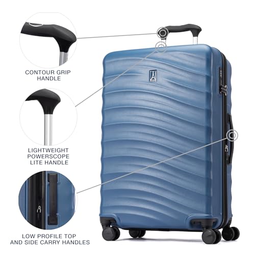 Hardside Expandable Carry-On Luggage with 8 Spinner Wheels and TSA Lock Q7052