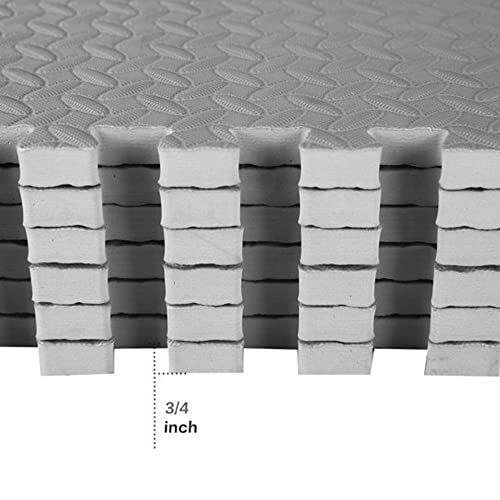 Puzzle Exercise Mat with EVA Foam Interlocking Tiles for MMA, Gymnastics and Home Gym H787