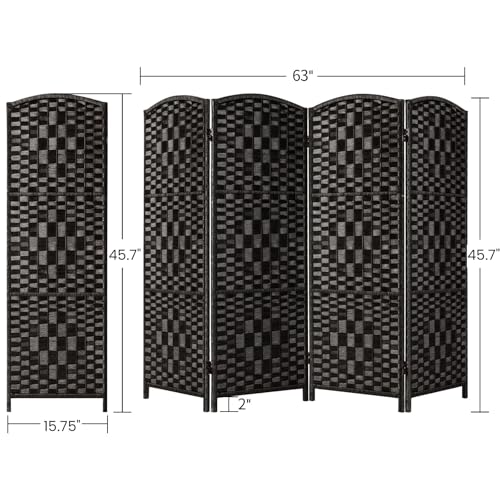 3 Panel Folding Room Divider, Dark Mocha Privacy Screen K453