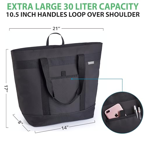 Insulated Cooler Bag with Thermal Lining, Collapsible for Grocery, Travel, Beach, and Picnic W52787