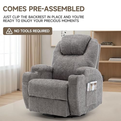 Rocking Recliner Chair with Massage and Heat for Adults H49678