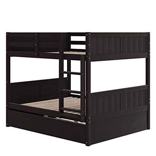 Twin Over Full Bunk Bed with Slide and Stairs for Kids I642
