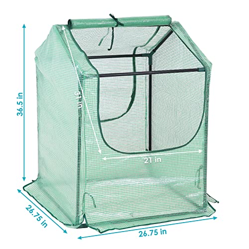 Outdoor Mini Greenhouse Tent with Steel Frame I875789