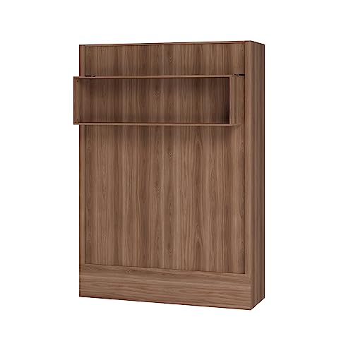 Full Murphy Wall Bed in White with Shelf Q5664