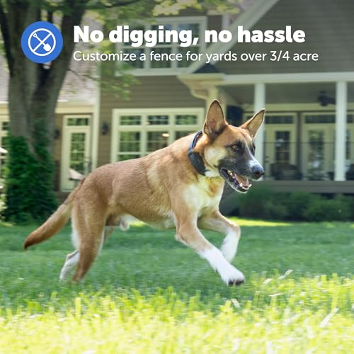 GPS Dog Fence for Yards 3/4 Acres or Larger with Wireless Collar P3787