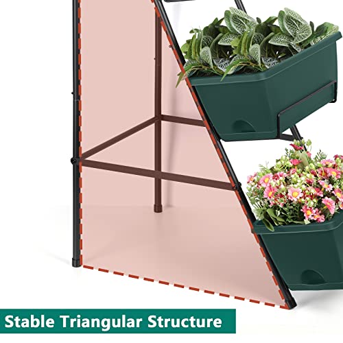Raised Garden Bed 4 Tier Vertical Planter with Legs H80745