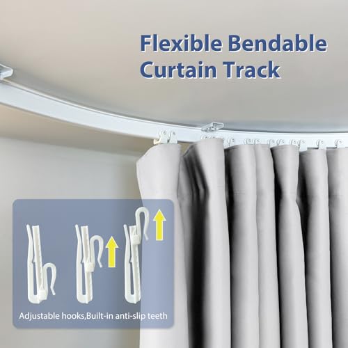 Room Divider Curtain Track Set, Blackout Panel, 8.3ft Wide A844312
