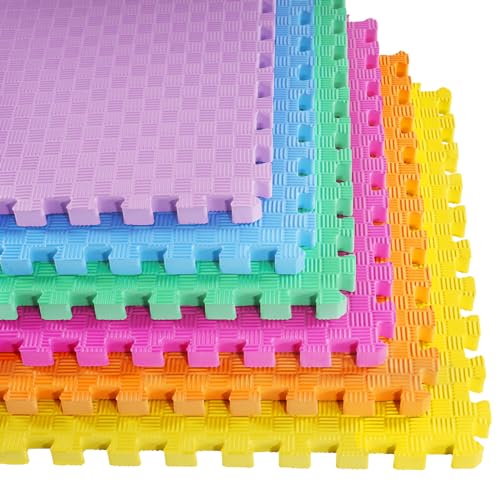 Puzzle Exercise Mat with EVA Foam Interlocking Tiles for MMA, Gymnastics and Home Gym H787