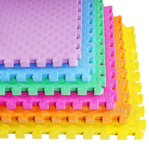 Puzzle Exercise Mat with EVA Foam Interlocking Tiles for MMA, Gymnastics and Home Gym H787