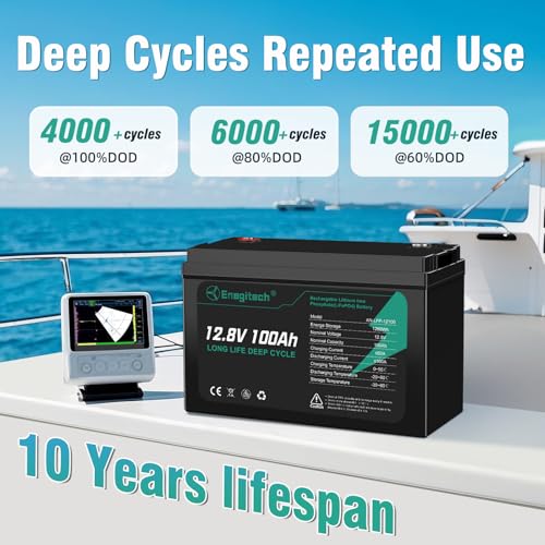 12V 100Ah LiFePO4 Battery for RV, Marine, Solar, Off-Grid R113