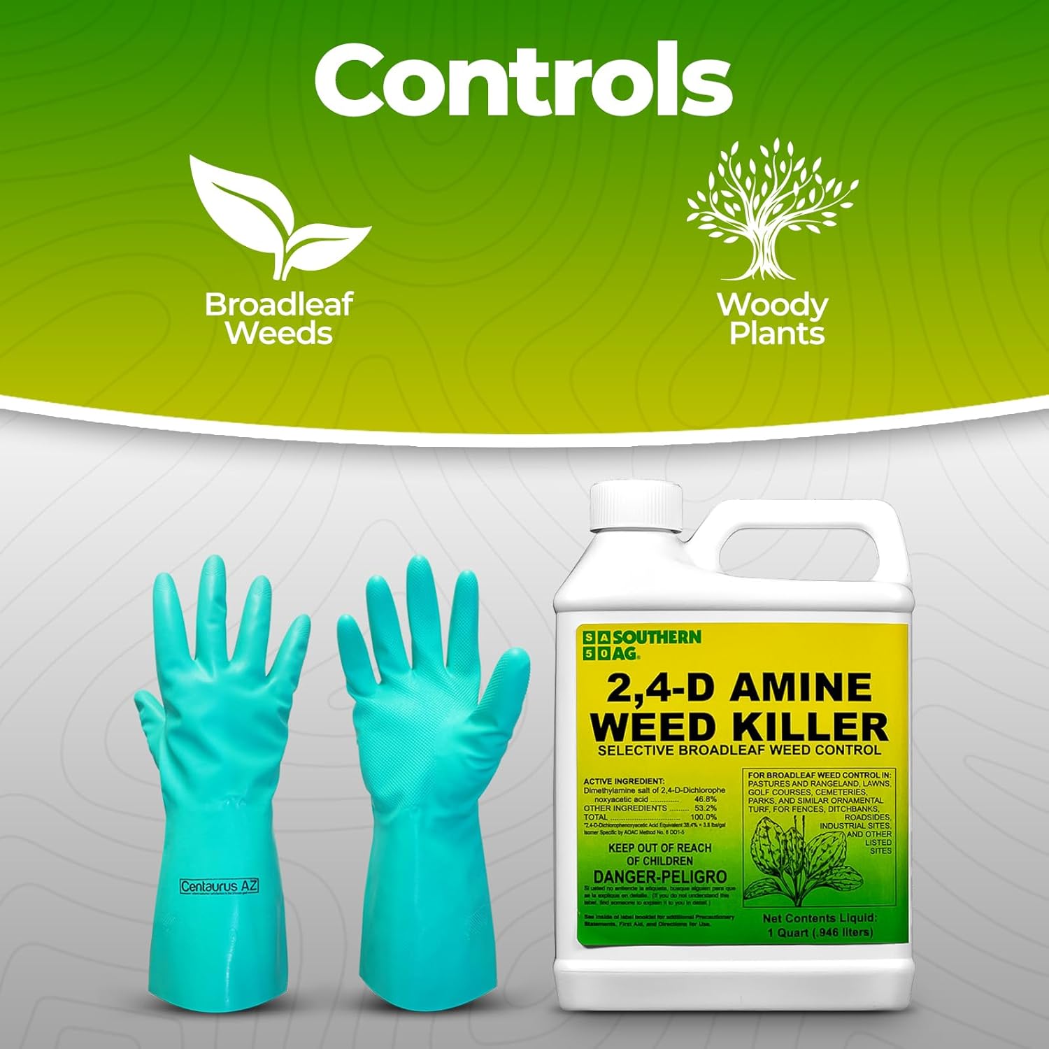 Heavy Duty Weed Killer Concentrate for Lawns, 1 Qt 2-Pack T49150