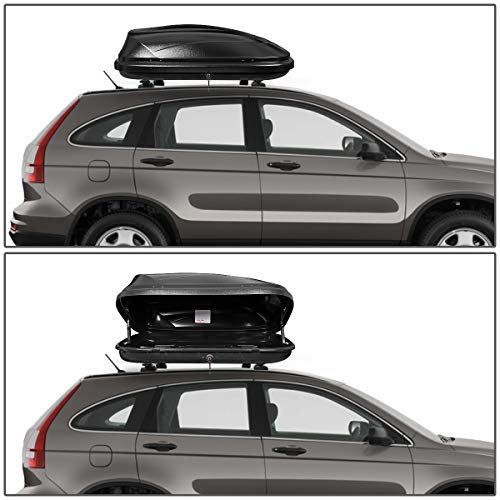 Heavy Duty Rooftop Cargo Carrier Lockable Roof Rack, 110 LBS, 53 x 34 x 15 Inches, Black Y2763