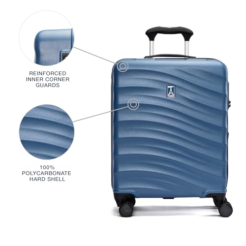 Hardside Expandable Carry-On Luggage with 8 Spinner Wheels and TSA Lock Q7052