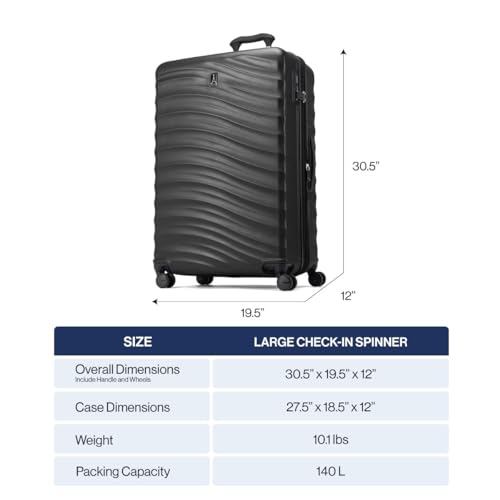 Hardside Expandable Carry-On Luggage with 8 Spinner Wheels and TSA Lock Q7052