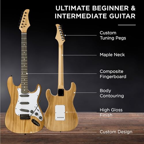 39in Full Size Beginner Electric Guitar Starter Kit with Case and Amp E13920