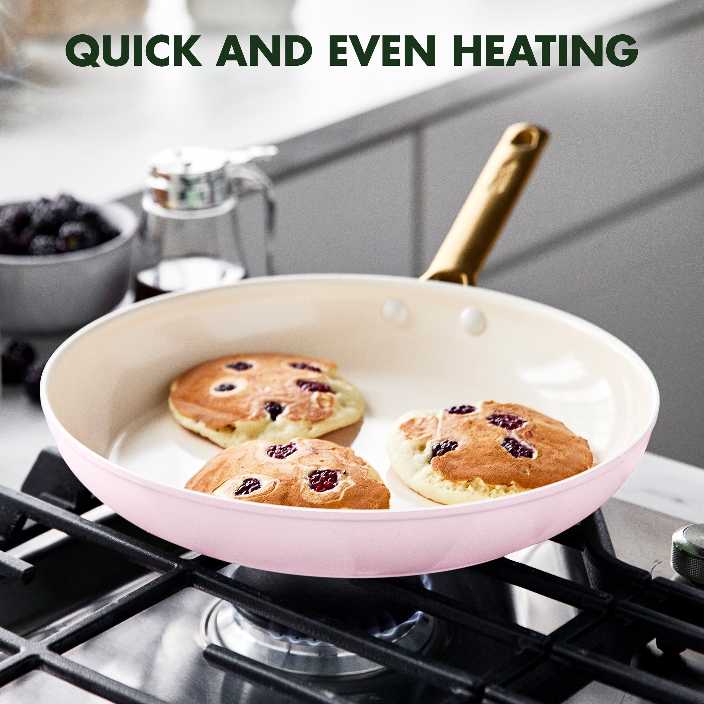 Healthy Ceramic Nonstick 10 Piece Cookware Set, Blush Pink J128528