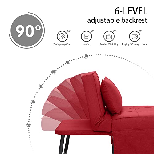 Folding Sofa Bed with Adjustable Backrest, Dark Grey Q8430