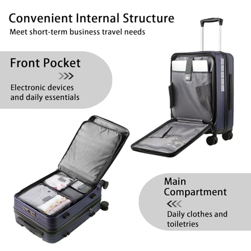 Expandable Hardside Carry-On Luggage with Spinner Wheels and TSA Lock Y87100