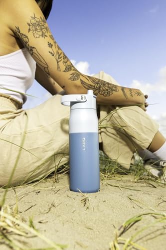 Insulated Stainless Steel Water Bottle with Silicone Handle, 34oz Z278258