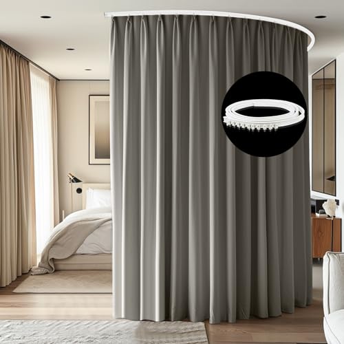 Room Divider Curtain Track Set, Blackout Panel, 8.3ft Wide A844312