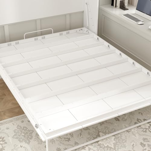 Queen Size Murphy Wall Bed, Space-Saving Foldable Cabinet Bed for Guest Room B824147