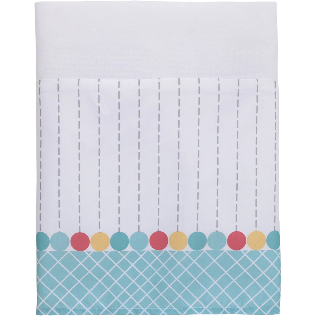 4-Piece Crib Bedding Set, Gray Red Blue N48905