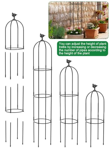 Garden Trellis for Climbing Plants, Rustproof Metal, White E4572