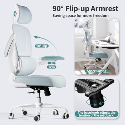 Ergonomic Mesh Office Chair with Wheels, High Back, 330 LBS Capacity A84765
