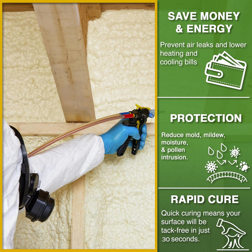Spray Foam Sealant Kit, 9ft Hose, Seals Gaps Up to 4" Wide V354
