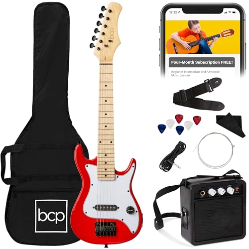 30in Kids Electric Guitar Beginner Starter Kit with Amplifier, Strap, Gig Bag, Picks J4176