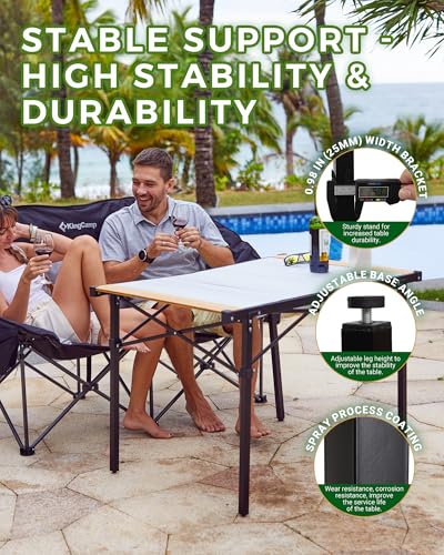 Folding Camping Table Aluminum Roll Up Portable Picnic Table Q486920