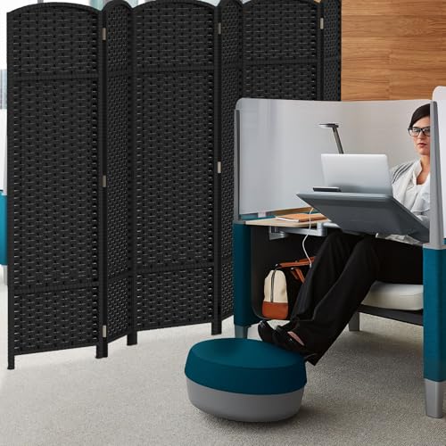 4 Panel Room Divider Screen 5.6 Ft Tall Folding Privacy Partition H959002