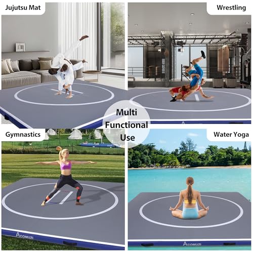 Inflatable Wrestling Mat 10FT/5FT, Portable Training Mat for Home H18741