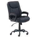 Mid-Back Height Adjustable Office Desk Chair with Armrest, Black R860779