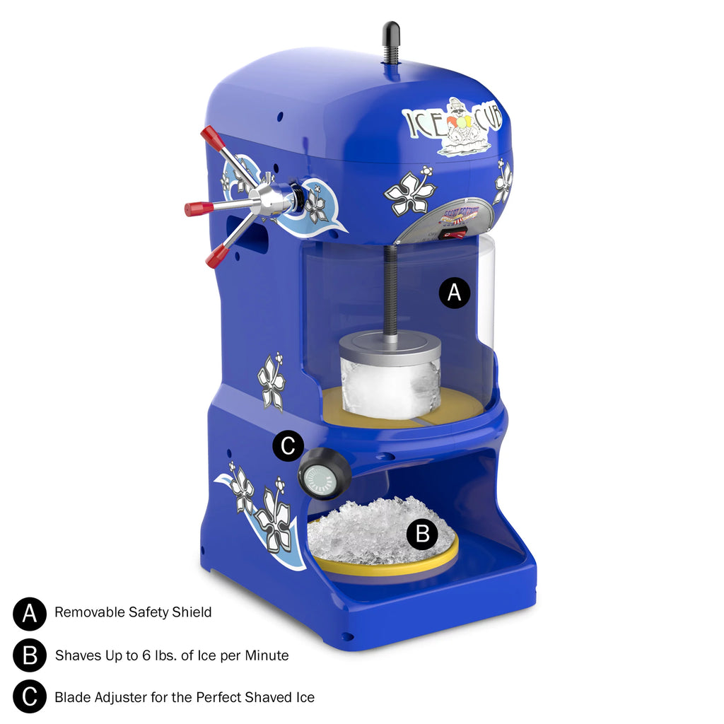Ice Cube Shaved Ice Machine, Electric Block Ice Shaver & Snow Cone Maker W8067