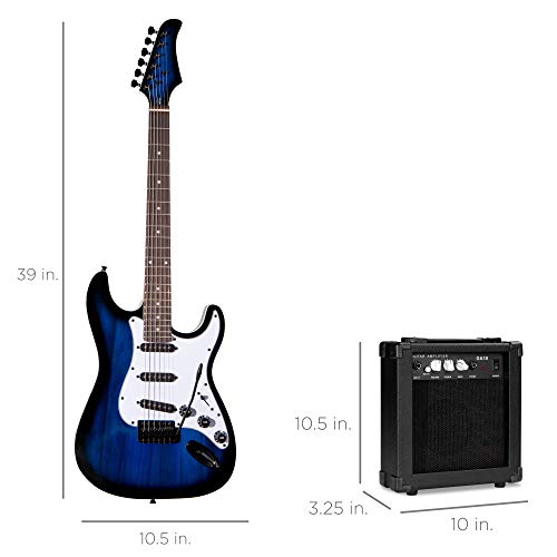 39in Full Size Beginner Electric Guitar Starter Kit with Case and Amp E13920