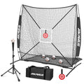 Baseball Softball Practice Net with Batting Tee and Strike Zone Target O4170
