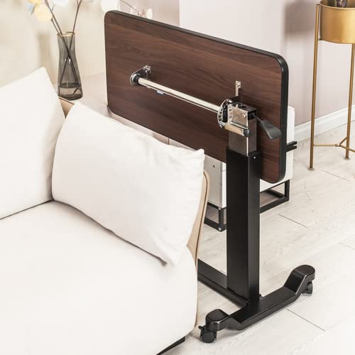 Adjustable Overbed Table with Wheels for Meals, Laptop, Writing P101205