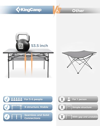 Folding Camping Table Aluminum Roll Up Portable Picnic Table Q486920