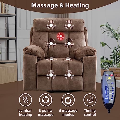 Large Power Lift Recliner Chair with Massage and Heat for Elderly Big and Tall People W6159