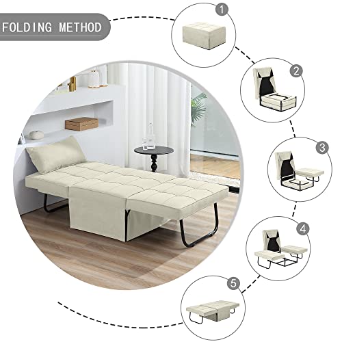 Folding Sofa Bed with Adjustable Backrest, Dark Grey Q8430