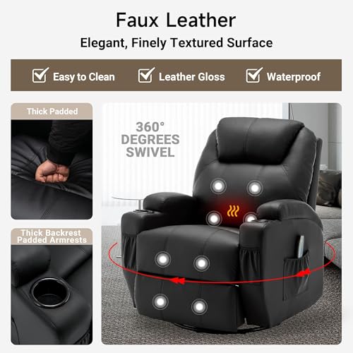 Rocking Recliner Chair with Massage and Heat for Adults H49678