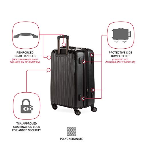 Expandable Hardside Luggage with Spinner Wheels and TSA Lock, Carry-On 19-Inch X51908
