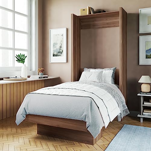 Full Murphy Wall Bed in White with Shelf Q5664