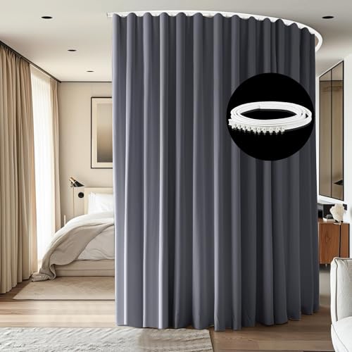 Room Divider Curtain Track Set, Blackout Panel, 8.3ft Wide A844312