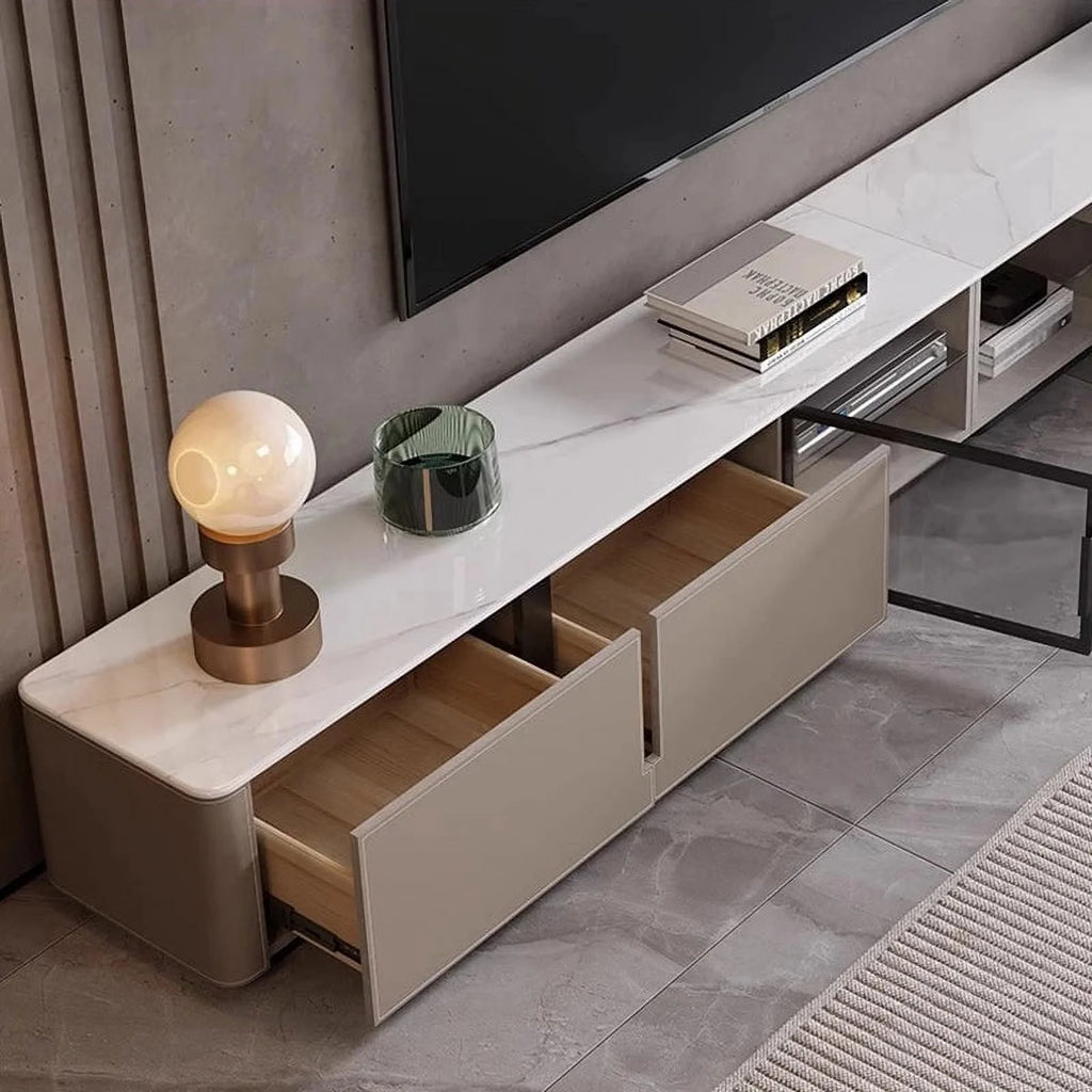 Mid Century TV Stand with Storage Drawers for Living Room J6786